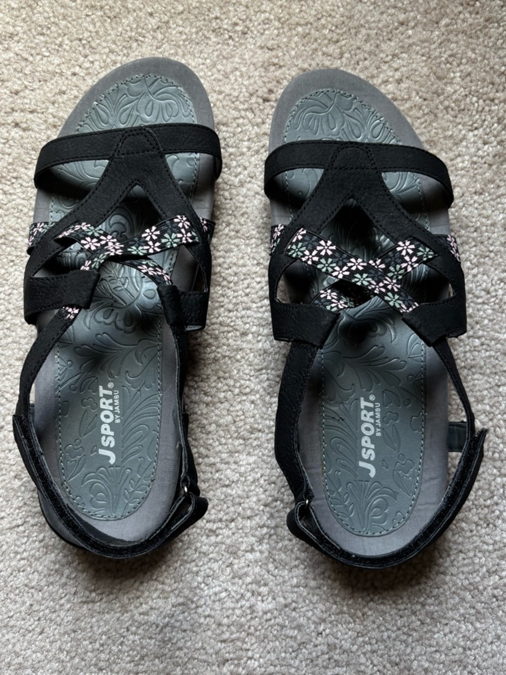 JSport by Jambu Black Sandals -sz 8.5